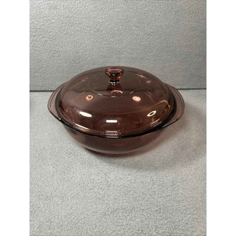Vintage‎ Pyrex 024 2L Pink Glass Casserole Dish w Lid Corningware Rose Tint